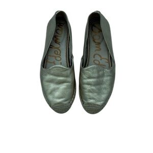 Sam Edelman Khloe Women's Slip-On Shoes Shiny Gold Espadrilles SIZE 7